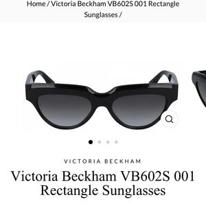 Victoria Beckham Black Cat-Eye Sunglasses